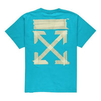 Off-White Tape Arrows print Printed Men Blue OMAA027R201850023948