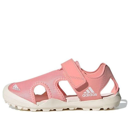 (GS) adidas Terrex Captain Toey K Velcro Outdoor Flat Heel Minimalistic Sports Pink Sandals EF2244