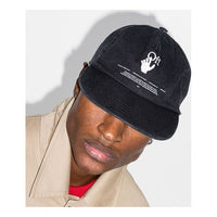 Off-White HANDS-OFF Logo Baseball Cap Peaked Cap Black OMLB022R21FAB0031001