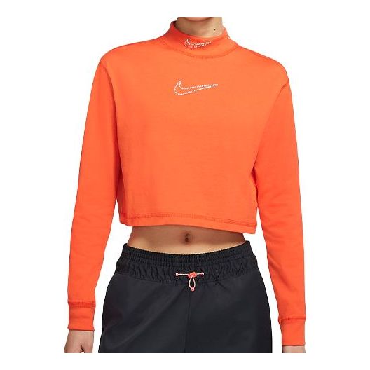 (WMNS) Nike Sportswear Short Sports T-Shirt 'Orange' CZ4421-891