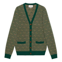 Gucci GG Striped Wool Cardigan For Men Green 630412-XKBFZ-3119