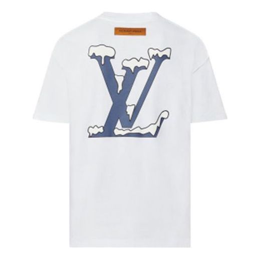 Men's LOUIS VUITTON SS22 Logo Alphabet Printing Short Sleeve White 1A9TAN