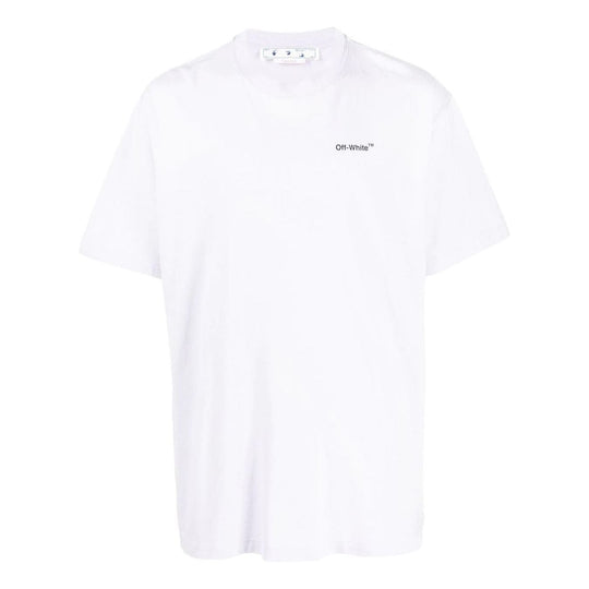 Off-White FW22 Alphabet Logo Printing Short Sleeve T-Shirt 'Light Purple' OMAA038F22JER00236103610