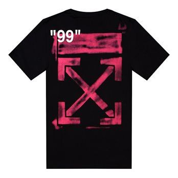 Off-White SS19 Graffiti Pink Arrows Short Sleeve OMAA027R191850151028