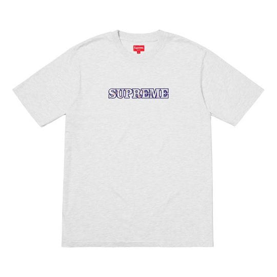 Supreme FW18 Floral Logo Tee Ash Grey Logo Tee SUP-FW18-316