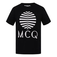 Alexander McQueen Logo Printing Round Neck Short Sleeve Tee 'Black' 291571-ROT37-1000