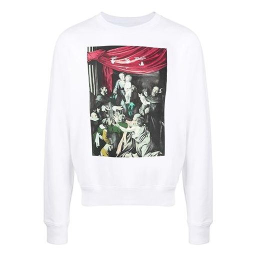 Off-White FW20 Caravaggio Print Crew Neck Sweatshirt OMBA025E20FLE0040110