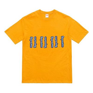 Supreme SS18 Gonz Logo Tee Mustard Logo Tee SUP-SS18-438