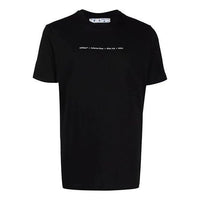 Off-White FW21 Arrow Pattern Alphabet Solid Color Short Sleeve Version Black OMAA027F21JER0101084