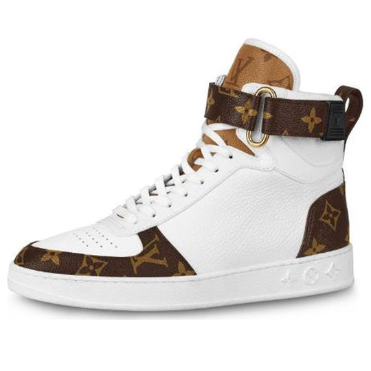 (WMNS) LOUIS VUITTON LV Boombox High-Top Sneakers White 1A87Q2