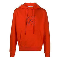 Men's Off-White Pattern Arrow Logo Red OMBB034E20FLE0032010