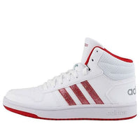 (WMNS) adidas neo Hoops 2.0 Mid 'White Red' FW5695