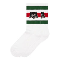 Gucci Flying Skull Embroidered Stockings For Men 1 Pack White 553123-4G490-9066