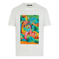 LOUIS VUITTON LV SS21 Graphic Print Round Neck Pullover Short Sleeve For Men White 1A8P0U