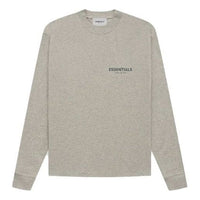 Fear of God Essentials FW21 Long Sleeve Tee Dark Heather Oatmeal FOG-FW21-190