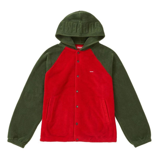 Supreme FW18 Polartec Hooded Raglan Coat 'Red' SUP-FW18-1097