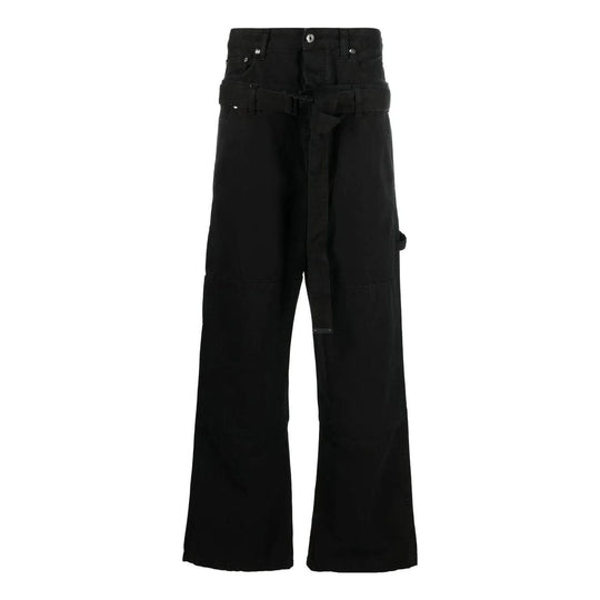 Off-White Wave Off Canvas Double Over Pant 'Black' OMCE035S23FAB0011010