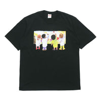 Supreme SS19 Kids Tee Back Kids Graffiti Round Neck Short Sleeve Unisex Black SUP-SS19-263