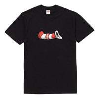 Supreme FW18 Cat in the Hat Tee Black Short Sleeve Unisex SUP-FW18-1130