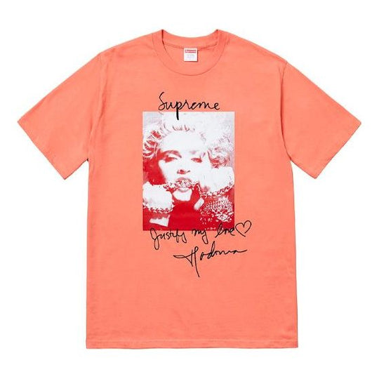 Supreme FW18 Madonna Tee Terra Cotta Printing Short Sleeve Unisex Pink SUP-FW18-007