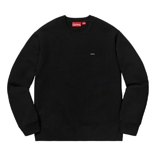 Supreme FW19 Week 8 Small Box Crewneck Chest Small Label Round Neck Unisex Black SUP-FW19-804