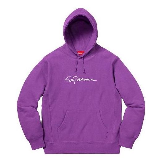 Supreme FW18 Classic Script Hoodie 'Purple' SUP-FW18-119