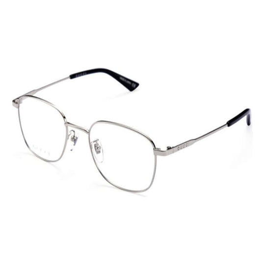 Gucci Square Glasses Frame Metallic Classic Optical Unisex Silver Unisex GG0861OA-006-53