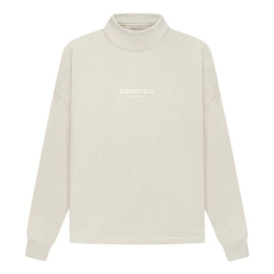 Fear of God Essentials SS22 Relaxed Mockneck Wheat Logo FOG-SS22-130