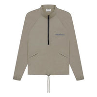 Fear of God Essentials SS21 Half Zip Track Jacket Taupe FOG-SS21-648