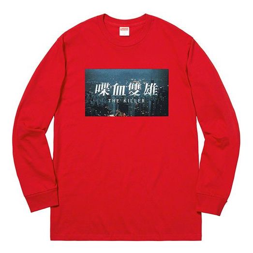 Supreme FW18 The Killer L/S Tee Red Bloody Twins Chow Yun Fat Printing Long Sleeves Unisex SUP-FW18-679