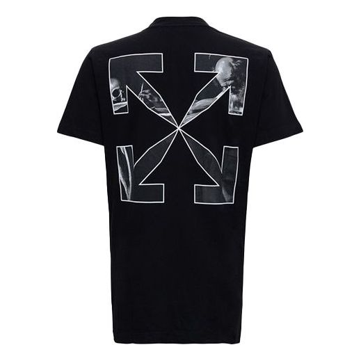 Off-White FW21 Alphabet Printing Round Neck Short Sleeve Version Black OMAA027F21JER0131001