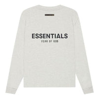 Fear of God Essentials SS21 Long Sleeve Tee Light Heather Oatmeal FOG-SS21-598