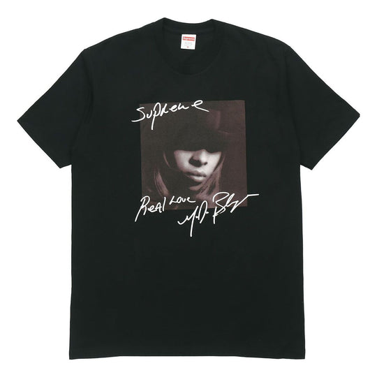 Supreme Week 1 Mary J. Blige Tee Character Printing Short Sleeve Unisex Black SUP-FW19-229