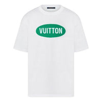 Men's LOUIS VUITTON SS22 Alphabet Pattern Printing Short Sleeve White T-Shirt 1A9V1B