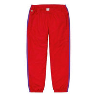 Supreme FW19 Week 5 x LACOSTE Track Pant Crossover waterproof Nylon Pants Unisex Red SUP-FW19-549