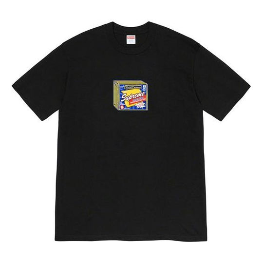 Supreme FW19 Week 7 Cheese Tee Printing Short Sleeve Unisex Black SUP-FW19-757