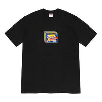 Supreme FW19 Week 7 Cheese Tee Printing Short Sleeve Unisex Black SUP-FW19-757