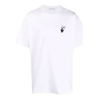 Men's Off-White FW21 White Arrow Short Sleeve Loose Fit White T-Shirt OMAA038F21JER0020110