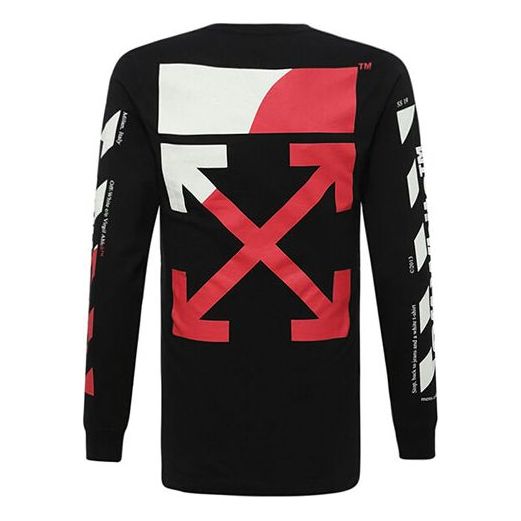 Off-White Loose Arrow Long Sleeves Pullover Red/Black OMAB001S191850061020