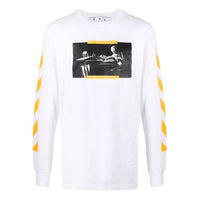 Men's Off-White FW21 Caravaggio Painting Long Sleeves White T-Shirt OMAB001F21JER0040184