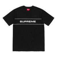 Supreme SS18 Team Ringer Tee Black Logo Tee SUP-SS18-534