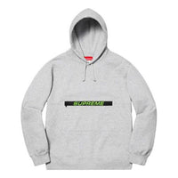 Supreme SS19 Zip Pouch Hooded Sweatshirt HeatherGrey Logo SUP-SS19-482