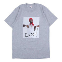 Supreme FW16 Gucci Mane Tee Grey Character Printing Short Sleeve Unisex Gray SS18-0223