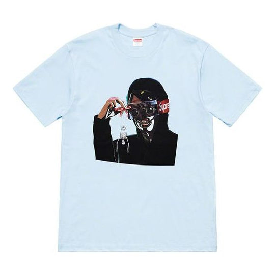 Supreme SS19 Creeper Tee Light Blue Character Printing Short Sleeve Unisex SUP-SS19-232