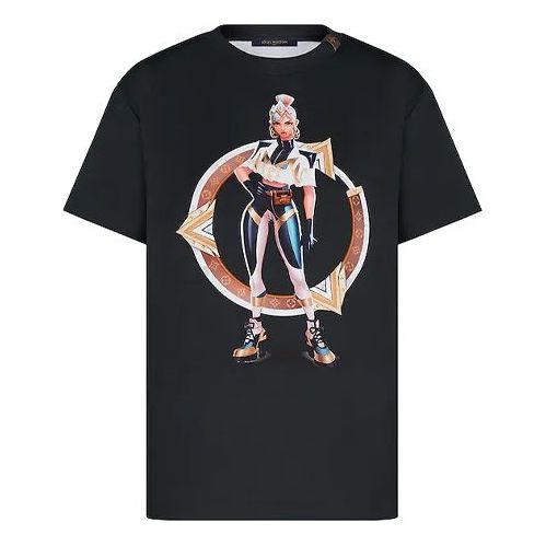 LOUIS VUITTON x LOL Character Print Tee W Black 1A7SU-