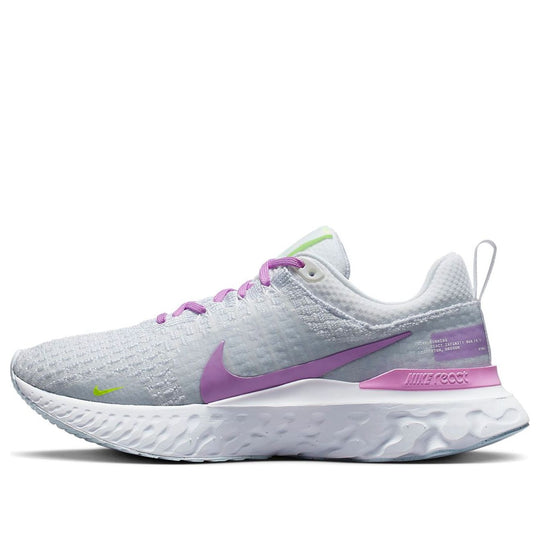 (WMNS) Nike React Infinity Run Flyknit 3 'Grey Rush Fuchsia' DZ3016-100