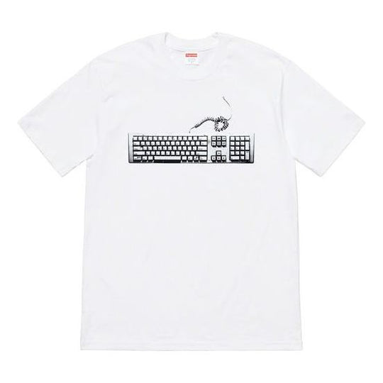 Supreme SS19 Keyboard Tee White Pattern Short Sleeve Unisex SUP-SS19-731