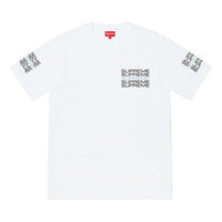 Supreme SS19 Stack Logo Tee White Logo Round Neck Short Sleeve Unisex SUP-SS19-434