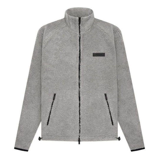 Fear of God Essentials SS22 Polar Fleece Full Zip Jacket Dark Oatmeal FOG-SS22-039