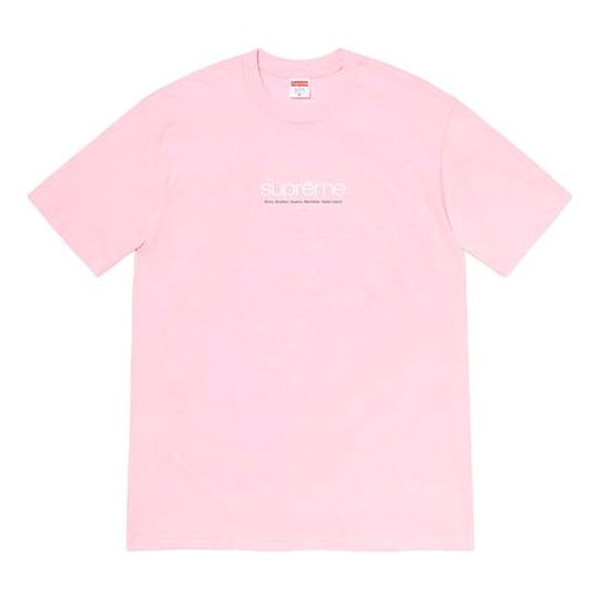 Supreme Week 1 Five Boroughs Tee LogoT SUP-SS21-406-PINK